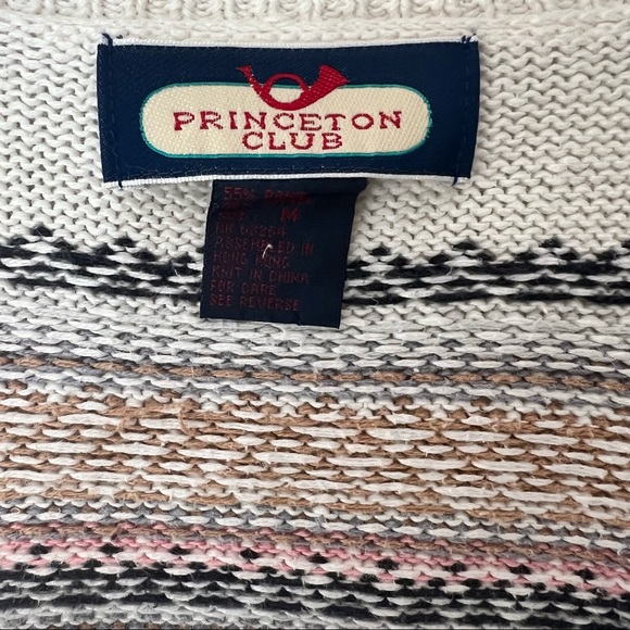 Princeton Club VTG Heavy Knit Floral Button Up Warm Cozy Cardigan Sweater EUC M - Picture 6 of 6